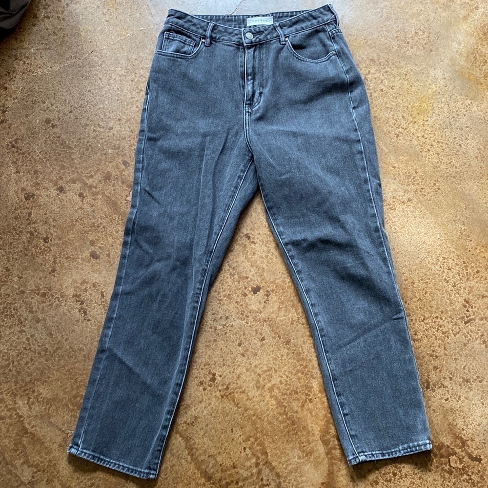 PACSUN black Mom Jean high waist cropped ankle stretch jeans